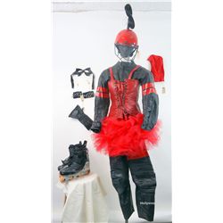 Rollerball Red Team #9 (Lucia Rijker) Hero Skating Costume with Helmet, Vest, Skates