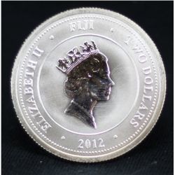 2012 1 oz Silver New Zealand $2 Fiji Taku (.999 Fine)