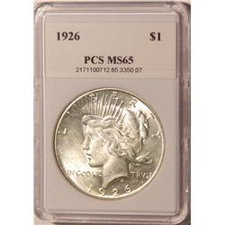 1926 Peace Dollar PCS MS65
