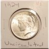 Image 1 : 1924 Peace Dollar UNC
