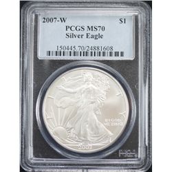 2007-W Silver Eagle PCGS MS70
