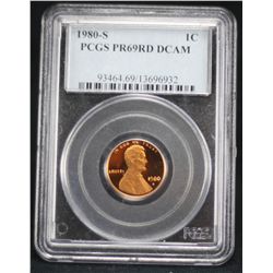 1980 Lincoln Cent PCGS PR69DCAM