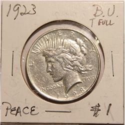 1923 Peace Dollar BU