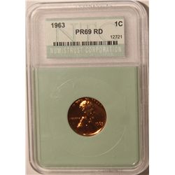 1963 Lincoln Cent NTC PR69RD