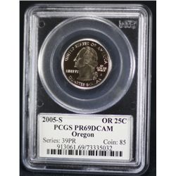 2005-S Oregon Quarter PCGS PR69DCAM