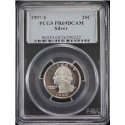 1997-S Washington Quarter - SILVER PCGS PR69DCAM