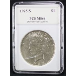 1925-S Peace Dollar PCS MS64