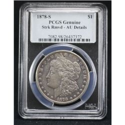 1878-S Morgan PCGS Genuine - AU