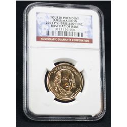 2007-P Madison 1st Day Issue UNC NGC UNC