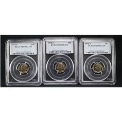 1973-S Roosevelt - Investor Lot of 3 PCGS PR69DCAM