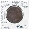 Image 1 : 1794 Flowing Hair Large Cent