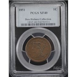 1851 Braided Hair Cent
