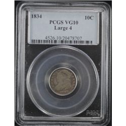 1834 Capped Bust Large 4 PCGS VG10