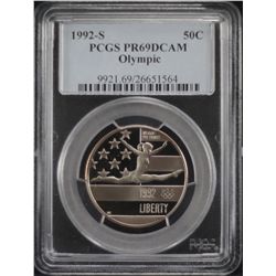 1992-S Olympic 50c PCGS PR69 DCAM