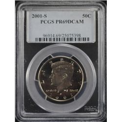 2001-S Kennedy Half PCGS PR69 DCAM