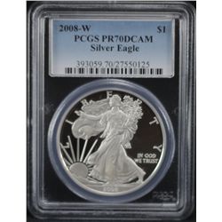 2008-W Silver Eagle PCGS - PR70DCAM