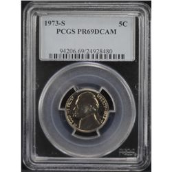 1973-S Jefferson Nickel PCGS - PR69DCAM