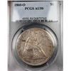 Image 1 : 1860 O SEATED DOLLAR PCGS AU50