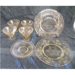 Yellow Depression Florentine Pattern (7) Pcs