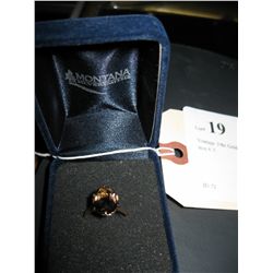 Vintage 10kt Gold Smoky Topaz Ring