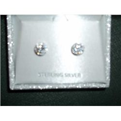 Crystal & Sterling Silver Earrings