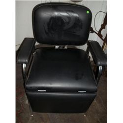 Black Leather Chair & all Chrome
