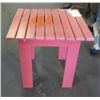 Image 2 : Red Wood Slat end patio table