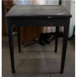 Black Painted Old Wood Desk