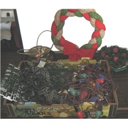 Box Lot Misc. X-Mas Lights, Plates, etc...