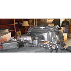 Sony Video Camera with accessories and Bag.