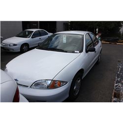 2002 CHEVROLET CAVALIER, WHITE, 4DR VIN 1G1JC524027409630