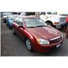 Image 2 : 2005 KIA SPECTRA LX 4 DR SDN, BURGANDY, VIN KNAFE121X55060396