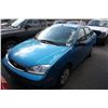 Image 1 : 2007 FORD FOCUS, BLUE, 4DR, VIN 1FAFP34N57W354672