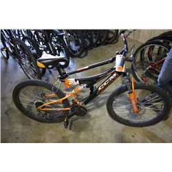 BLACK CCM 21 SPEED FULL SUSPENSION MOUNTAIN BIKE