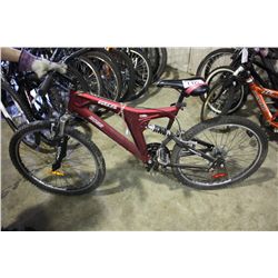 RED BOSS 21 SPEED FULL SUSPENSION MOUNTAIN BIKE