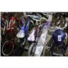 Image 2 : 3 BIKES - GREY DIRT BIKE STYLE BIKE, PURPLE NAKAMURA KIDS BIKE, BLUE NAKAMURA KIDS BIKE