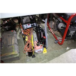 ASSORTED TRIPODS JACK STAND AND CHARGER