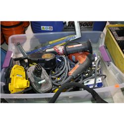 BIN OF ASSORTED TOOLS