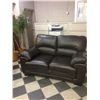 Image 4 : DARK BROWN LEATHER SOFA AND LOVE SEAT SET