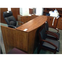 CHERRY BOW FRONT RECEPTION COUNTER