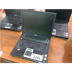 TOSHIBA DUO CORE LAPTOP 1.83 GHZ COMPUTER WITH 1 GB RAM AND 40 GB HARD DRIVE