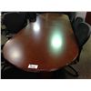 Image 1 : DARK MAHOGANY 12` LONG BOARDROOM TABLE