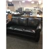 Image 1 : DARK BROWN LEATHER 3 SEAT SOFA