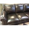 Image 2 : DARK BROWN LEATHER 3 SEAT SOFA