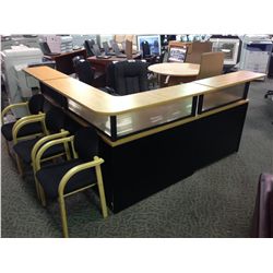 6`X 6`MAPLE AND BLACK CORNER RECEPTION STATION