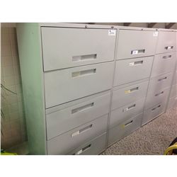 GLOBAL GREY 5 DRW. LATERAL FILE CABINET