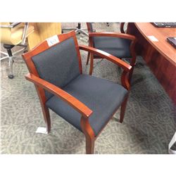 MAHOGANY FRAME CLIENT CHAIR