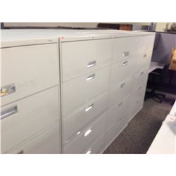 HON GREY 5 DRAWER LATERAL CABINET