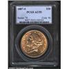 1887-S $20 AU55 PCGS.