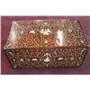 Image 1 : Antique Peruvian Bone inlay Chest. Religious Themed. Circa Late 1800's. 36"w x 17"H x 20"D